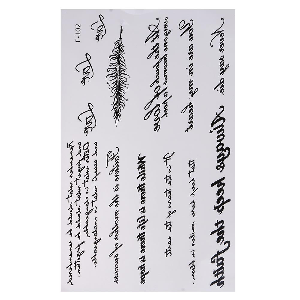 Temporary Tattoo – 6 Motivational Quotes for Wrist & Arm