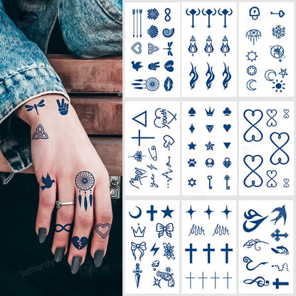 Mini Symbol Semi-Permanent Tattoo Sticker Set