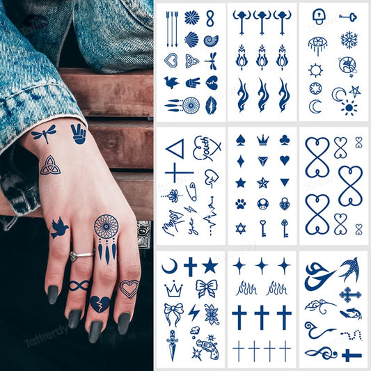 Mini Symbol Semi-Permanent Tattoo Sticker Set